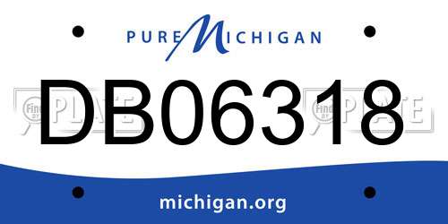 DB06318 Michigan License Plate