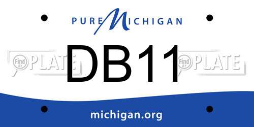 DB11 Michigan License Plate
