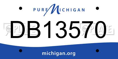 DB13570 Michigan License Plate