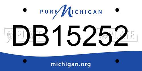 DB15252 Michigan License Plate