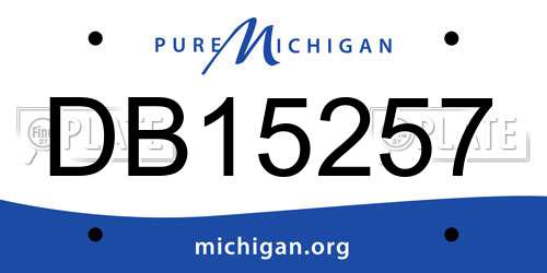DB15257 Michigan License Plate