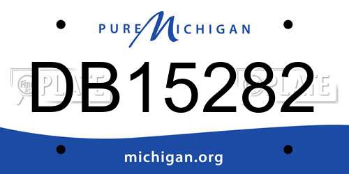 DB15282 Michigan License Plate