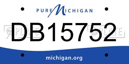 DB15752 Michigan License Plate