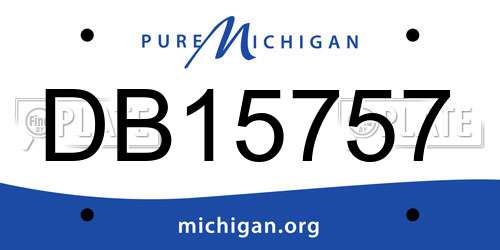 DB15757 Michigan License Plate