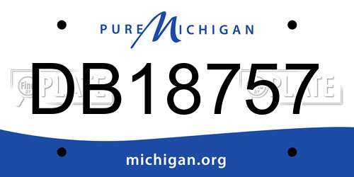 DB18757 Michigan License Plate