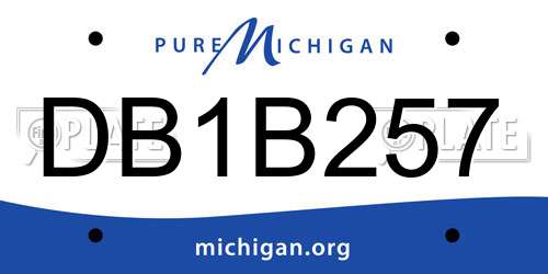 DB1B257 Michigan License Plate