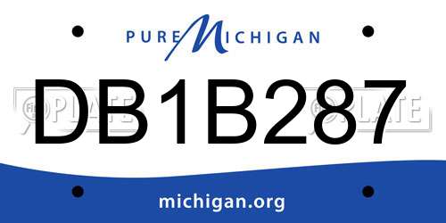 DB1B287 Michigan License Plate