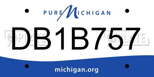 DB1B757 Michigan License Plate