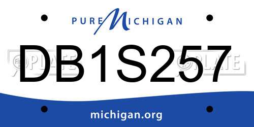 DB1S257 Michigan License Plate