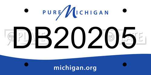 DB20205 Michigan License Plate