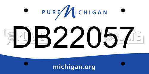DB22057 Michigan License Plate