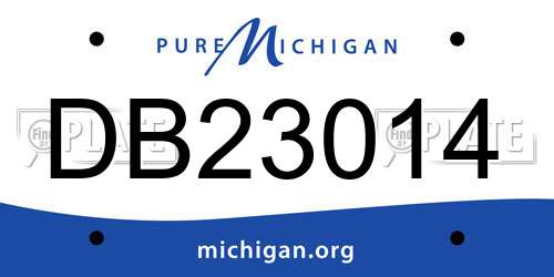 DB23014 Michigan License Plate