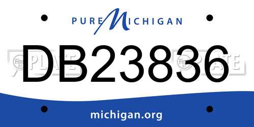 DB23836 Michigan License Plate