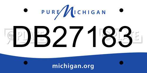 DB27183 Michigan License Plate