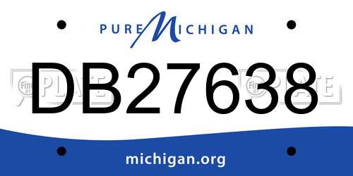 DB27638 Michigan License Plate