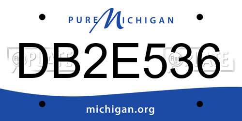 DB2E536 Michigan License Plate