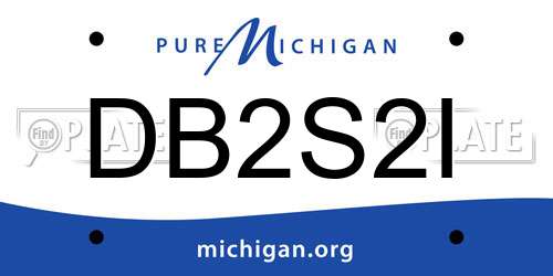 DB2S2I Michigan License Plate