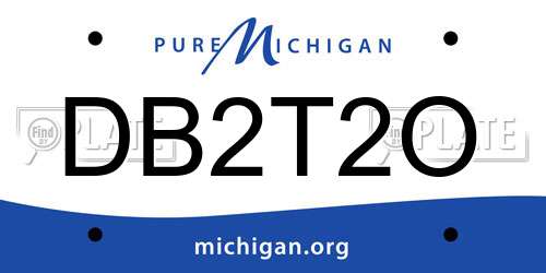 DB2T2O Michigan License Plate