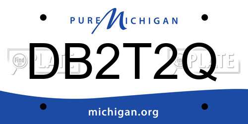 DB2T2Q Michigan License Plate