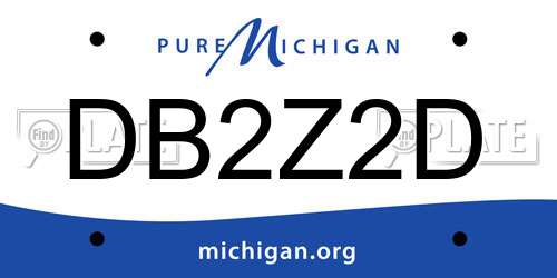 DB2Z2D Michigan License Plate