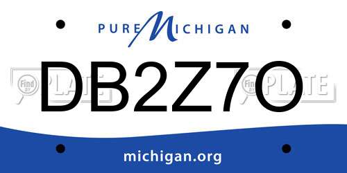 DB2Z7O Michigan License Plate