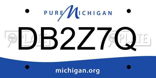 DB2Z7Q Michigan License Plate