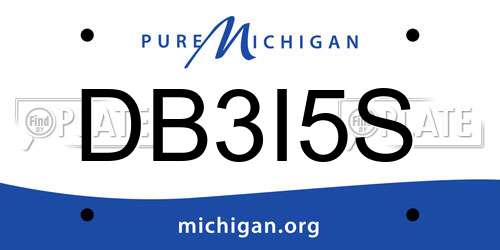 DB3I5S Michigan License Plate