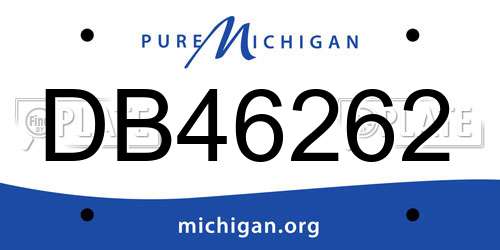 DB46262 Michigan License Plate
