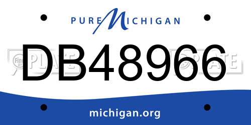 DB48966 Michigan License Plate