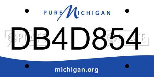 DB4D854 Michigan License Plate