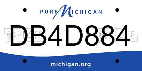 DB4D884 Michigan License Plate