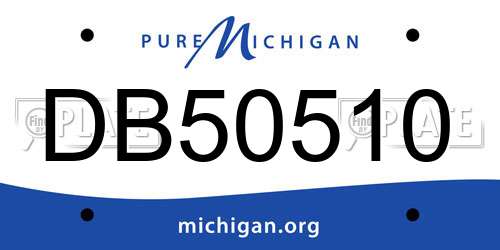 DB50510 Michigan License Plate