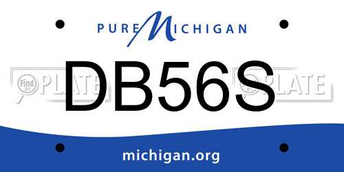 DB56S Michigan License Plate