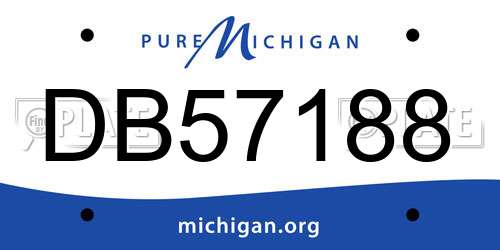 DB57188 Michigan License Plate