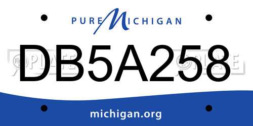 DB5A258 Michigan License Plate
