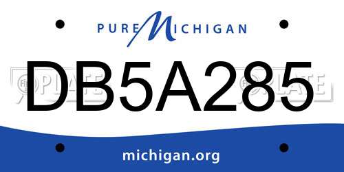 DB5A285 Michigan License Plate