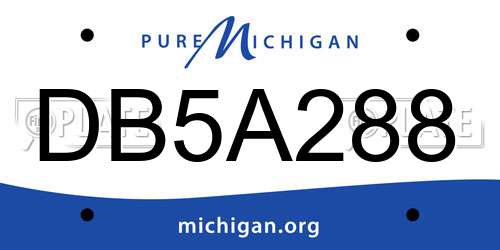 DB5A288 Michigan License Plate