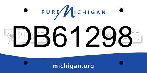 DB61298 Michigan License Plate