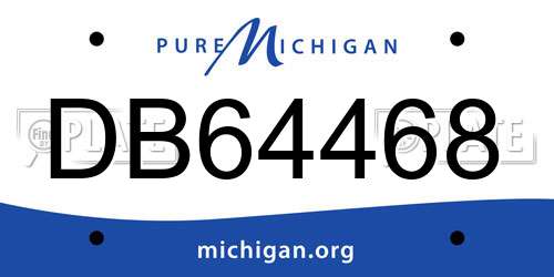DB64468 Michigan License Plate