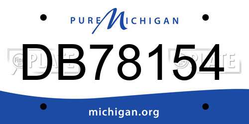 DB78154 Michigan License Plate