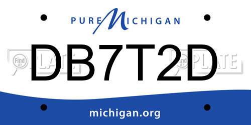 DB7T2D Michigan License Plate