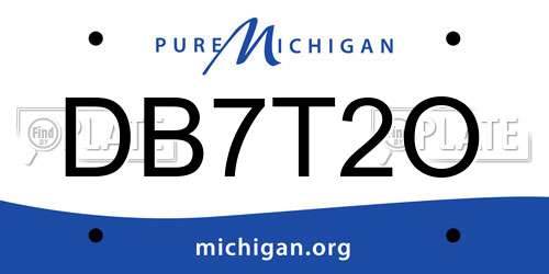 DB7T2O Michigan License Plate
