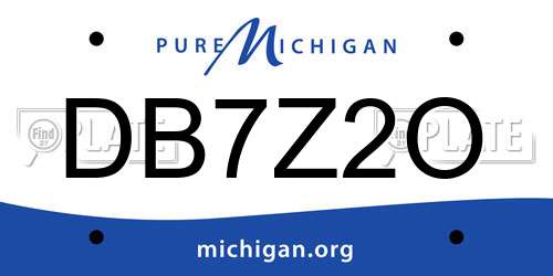 DB7Z2O Michigan License Plate
