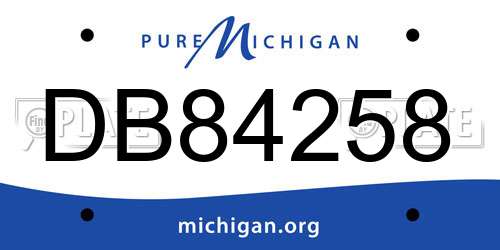 DB84258 Michigan License Plate