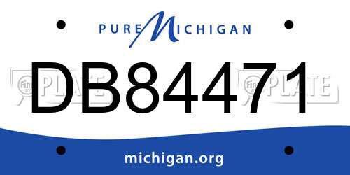 DB84471 Michigan License Plate