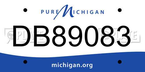 DB89083 Michigan License Plate