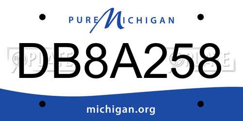 DB8A258 Michigan License Plate