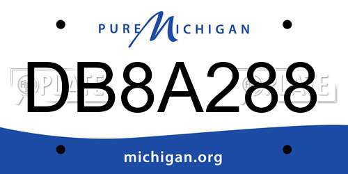 DB8A288 Michigan License Plate