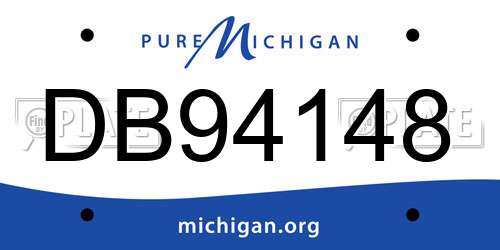 DB94148 Michigan License Plate