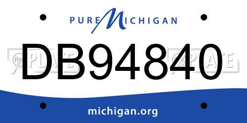 DB94840 Michigan License Plate